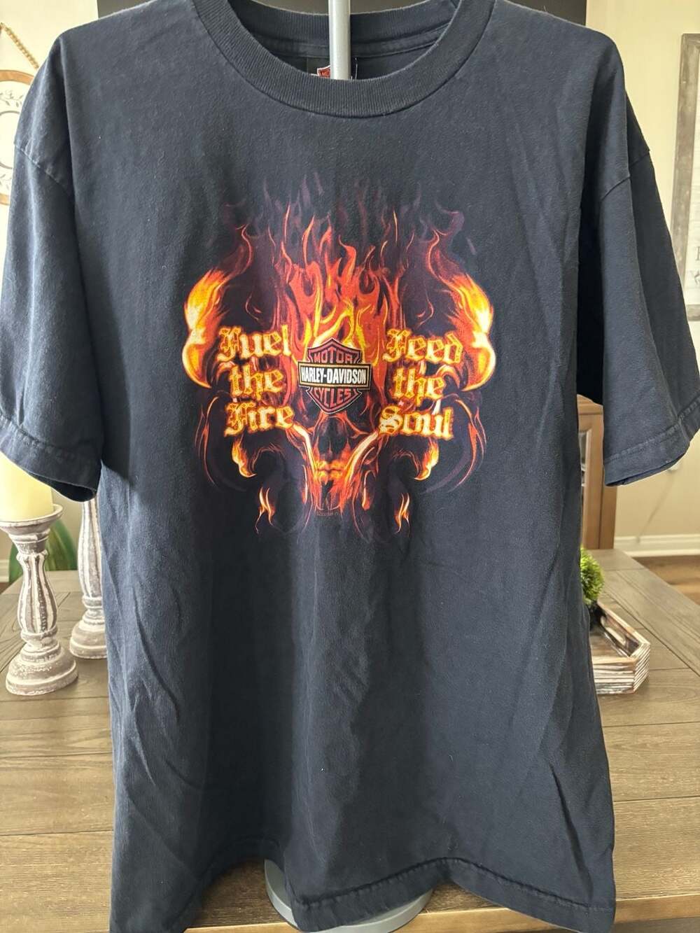 Harley-Davidson T-Shirt Size XL Salina Kansas Black Graphic Tee